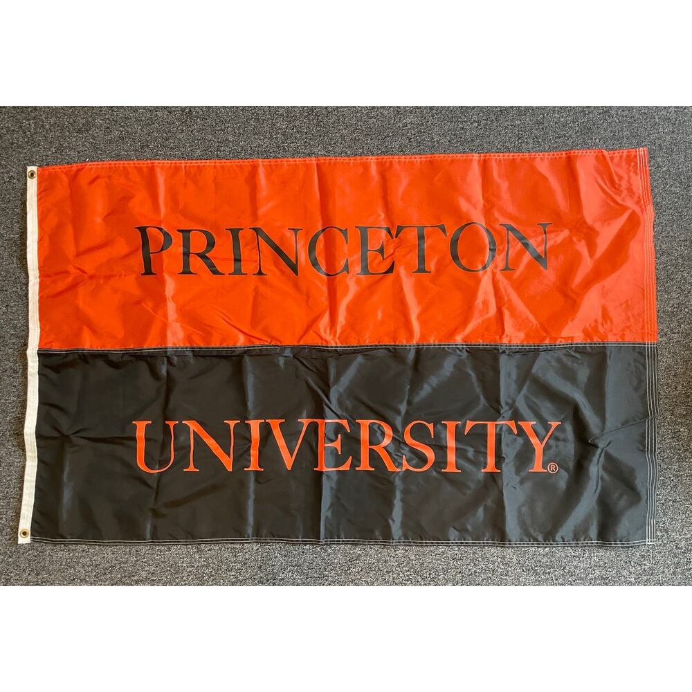 Large  3' x 5' Princeton University Souvenir Nylon Banner Flag Orange Black